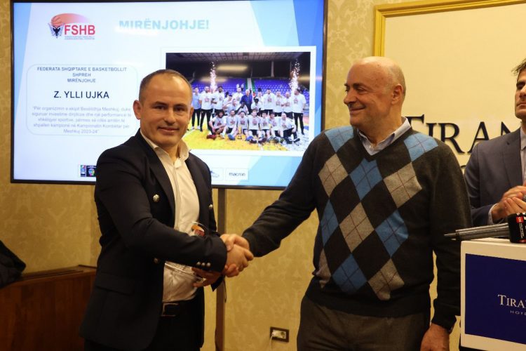 Shpalli ekipin kampion, Presidenti i Besëlidhjes nderohet me çmimin e Mirënjohjes nga Federata Shqiptare e Basketbollit