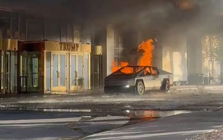 Një automjet Tesla shpërthen para hotelit të Trump, 1 i vdekur dhe disa të plagosur 