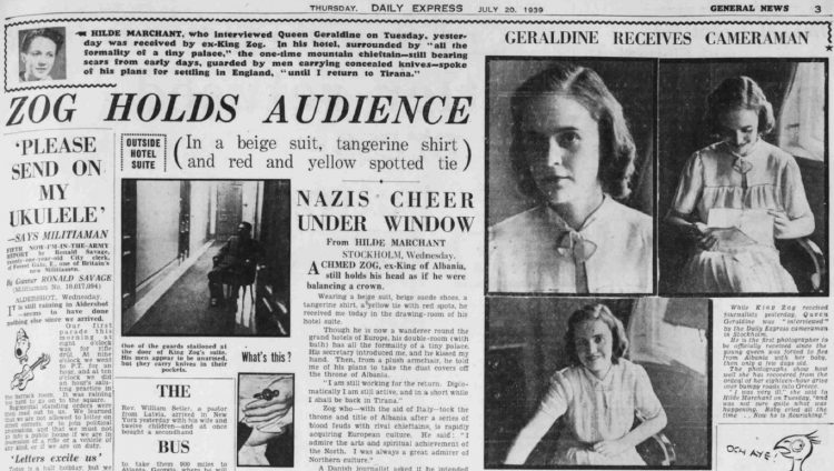 1939/ “Vendi ku dua të jem është Shqipëria…”, intervista ekskluzive me Mbretin Zog në Stokholm