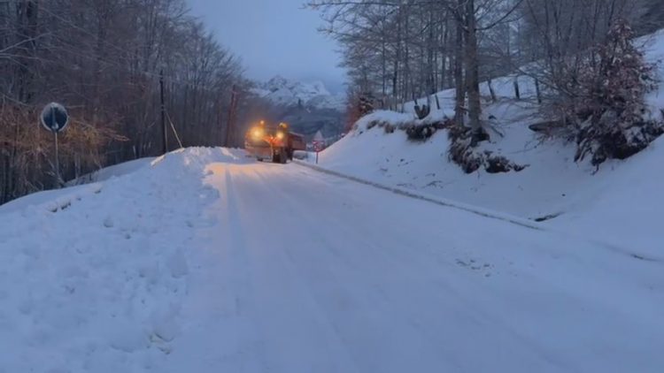 Reshjet intensive të dëborës/ Ministria e Mbrojtjes: Rruga e Arbrit e bllokuar, ja si paraqitet situata në të gjitha akset