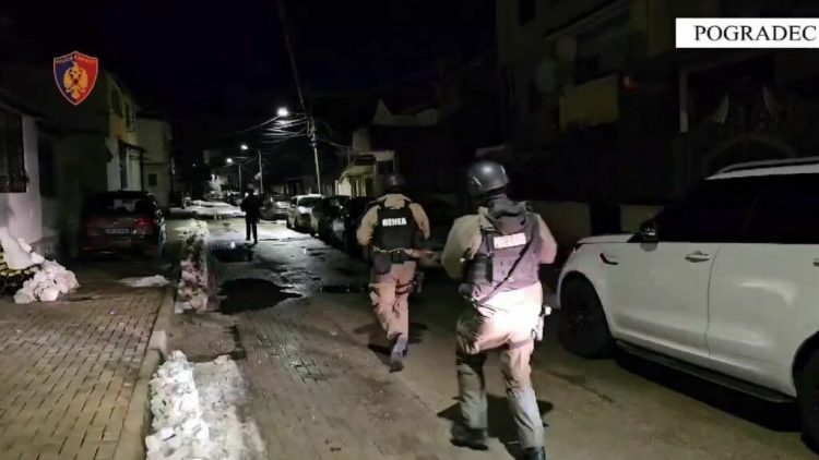 Video/ 200 forca police në operacionin e Pogradecit, 6 të arrestuar. U kapën armë, drogë dhe para 