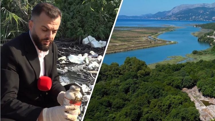 Masakër mjedisore, liqeni i Butrintit mbulohet nga shishet e pesticideve të ndaluara