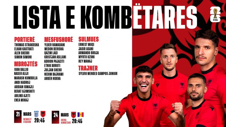 Kualifikueset e Kupës së Botës 2026, trajneri Silvinjo publikon listën e lojtarëve