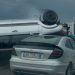 Foto/ Aksident në Kamëz, përfshihen tre automjete, njëra prej tyre kthehet përmbys
