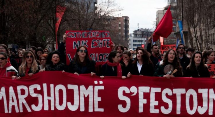 Protestë në Prishtinë në Ditën Ndërkombëtare të Gruas