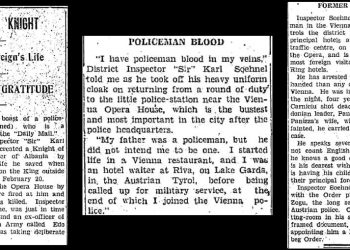 1931/ Intervista ekskluzive me Karl Soehnel, policin austriak që i shpëtoi jetën mbretit Zog gjatë atentatit të Vjenës
