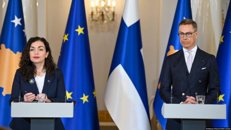 Osmani në Finlandë: Nuk duhet të ketë lëshime për Rusinë