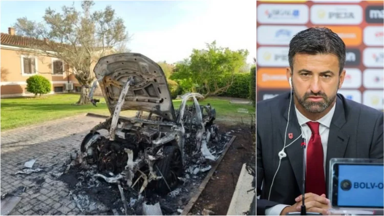 Ish-trajnerit të Kombëtares shqiptare i djegin makinën në oborrin e vilës