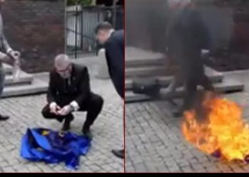 VIDEO/ Eurodeputeti polak djeg flamurin e BE: Këtu është Poloni, jo Bruksel