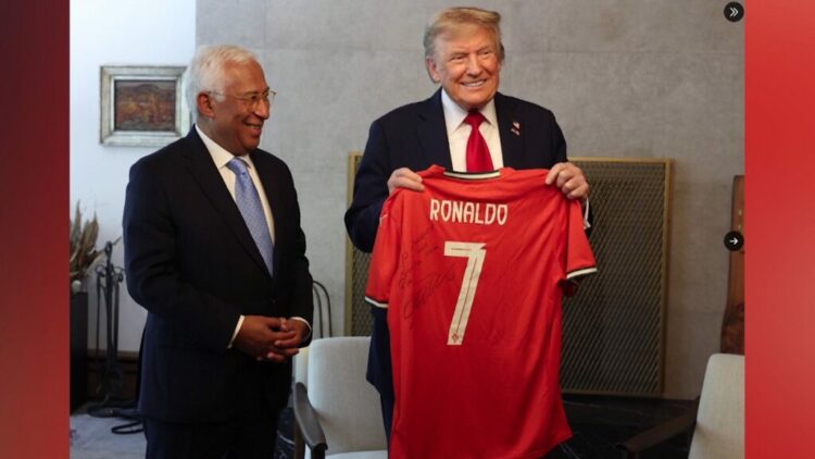 Costa i dhuron Donald Trump-it fanellën e Cristiano Ronaldos: Të luajmë për paqen