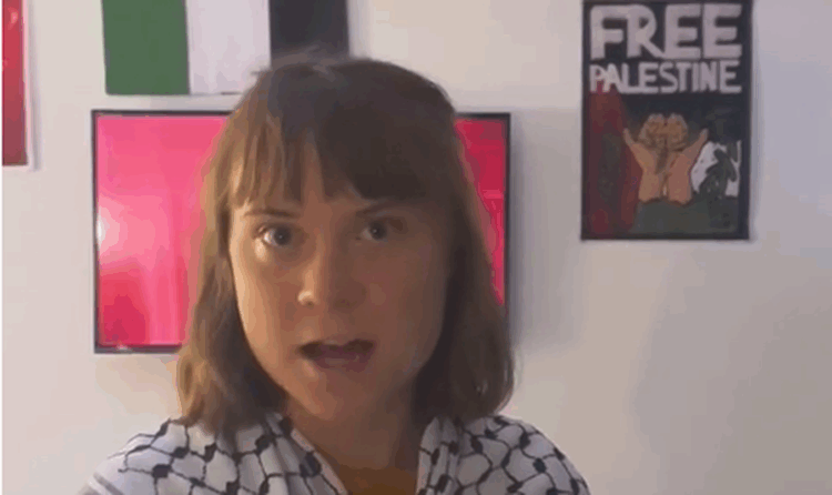 VIDEO/ Greta Thunberg vjen në Tiranë për të protestuar për Palestinën