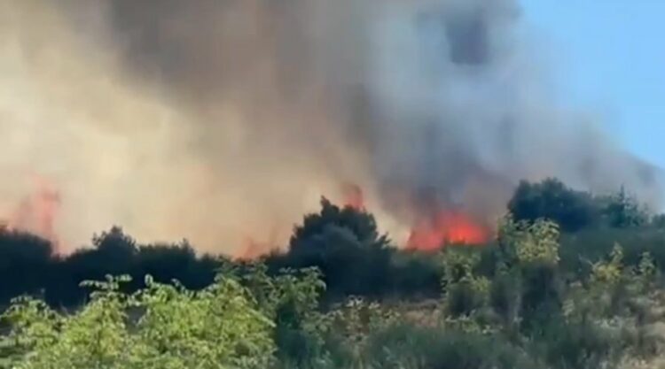 Zjarr i madh në një fshat të Dimalit