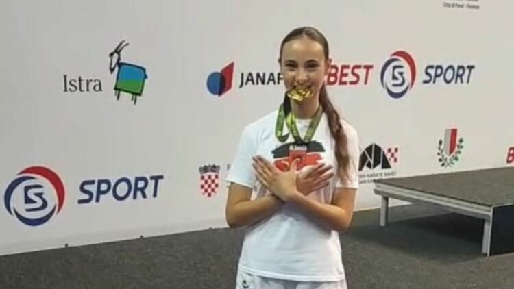 13-vjeçarja nga Lushnja, kampione bote në Ligën e Karatesë në Kroaci