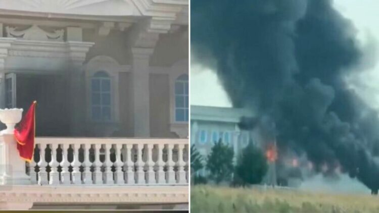 Zjarr i përmasa të mëdha në Lezhë, flakët përfshijnë dhe një lokal dasmash