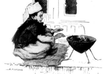 Revista amerikane (1928) / Shqiptarët lyejnë jelekët e bardhë me të zezë që nga..