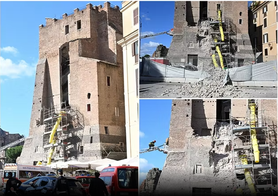 Romë/ Shembet Torre dei Conti pranë Colosseum, një punëtor nën rrënoja