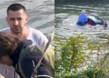 VIDEO/ Shqiptari hidhet në lumë dhe shpëton biznesmenin italian që po mbytej