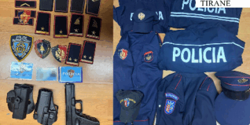 Dilte në rrugë i veshur si punonjës policie/ Arrestohet 20-vjeçari në Kamëz