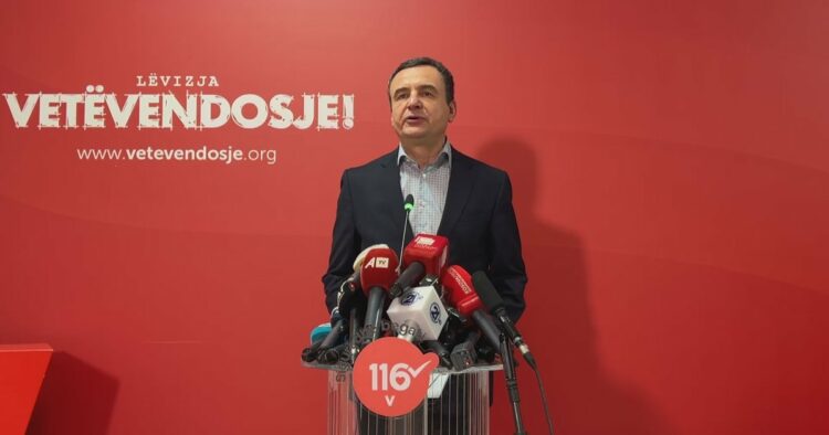 Vetëvendosje fiton zgjedhjet, vjen reagimi i parë i Albin Kurtit