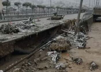 Pogradec/ Dëmtohet rruga nga reshjet e shiut