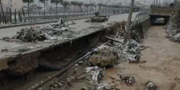 Pogradec/ Dëmtohet rruga nga reshjet e shiut