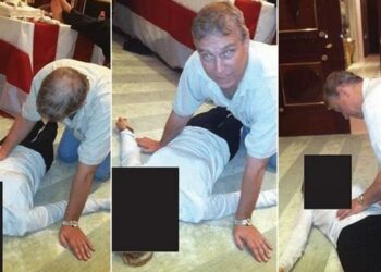 Dosja “Epstein”/ Princit Andrew, shfaqet sipër një gruaje të shtrirë në dysheme