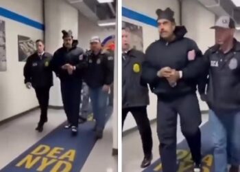 Video/ Me shapka dhe shishe uji në dorë, momenti kur Maduro mbërrin në New York