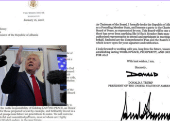 Rama publikon ftesën e Trump për tu bërë pjesë e Bordit të Paqes