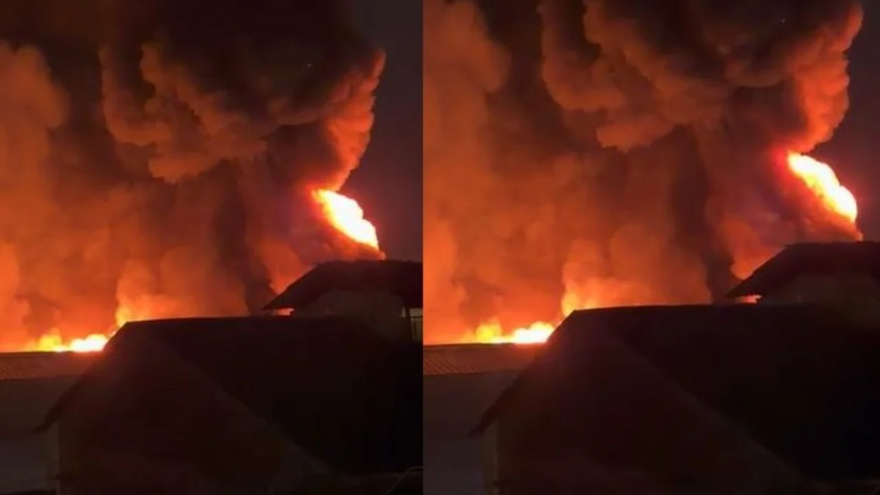 Tiranë  Përfshihet nga flakët tregu i rrobave të përdorura te  5 Maji 