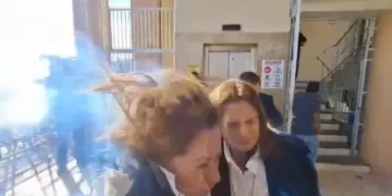 VIDEO/ Po jepte deklaratë për mediat, deputetes i shpërthen eksplozivi në kokë