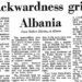 The Canberra Times (1971)/Primitivizmi dhe zymtësia e mbajnë Shqipërinë të mbërthyer