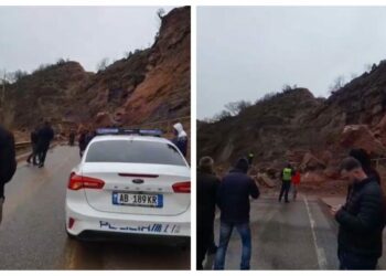 Rrëshqitje në rrugë, prej orësh i bllokuar aksi Librazhd- Përrenjas