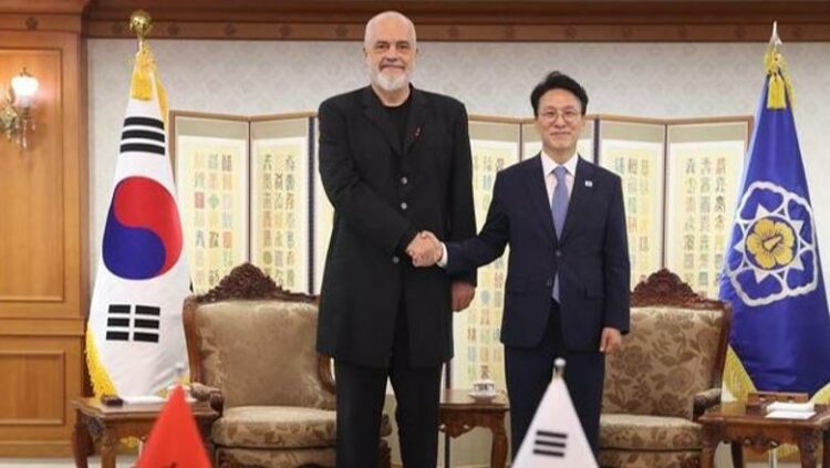 Vizita në Korenë e Jugut, Rama takim me kryeministrin, Kim Min-seok