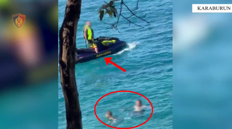 Rrezikoi jetën e pushuesve, Policia Kufitare bllokon mjetin lundrues Jet Ski